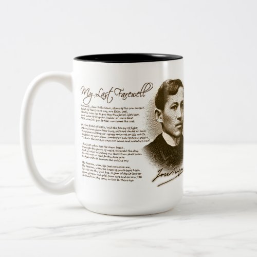 Jose Rizal My Last Farewell Two_Tone Coffee Mug