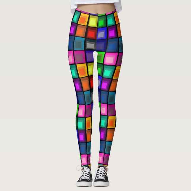 Josef Albers Color Block Leggings (Front)