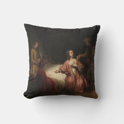 Joseph Accused _ Rembrandt Fine Art Throw Pillow