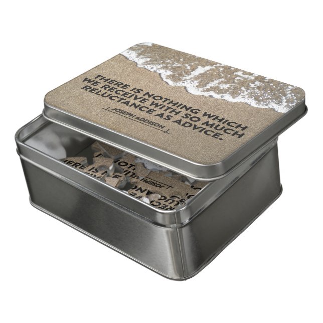 Joseph Addison Inspirational Quote "Advice" Box & Jigsaw Puzzle (Lid Open)