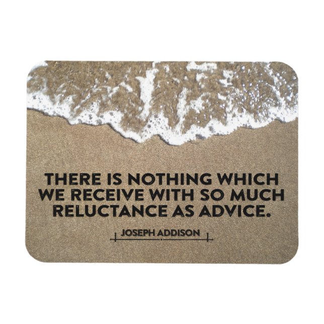 Joseph Addison Inspirational Quote "Advice" Flexi Magnet (Horizontal)