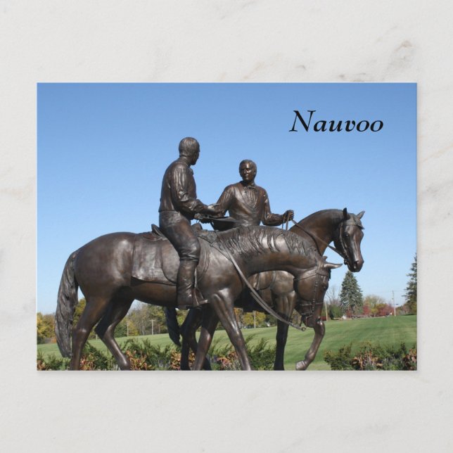 Joseph and Hyrum Smith Statue Postcard (Front)