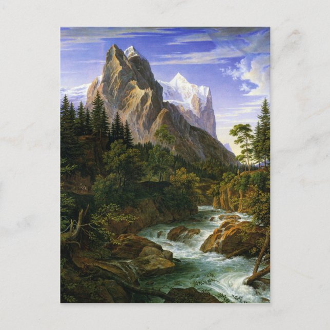 Joseph Anton Koch, Wetterhorn von der Rosenlaui Postcard (Front)