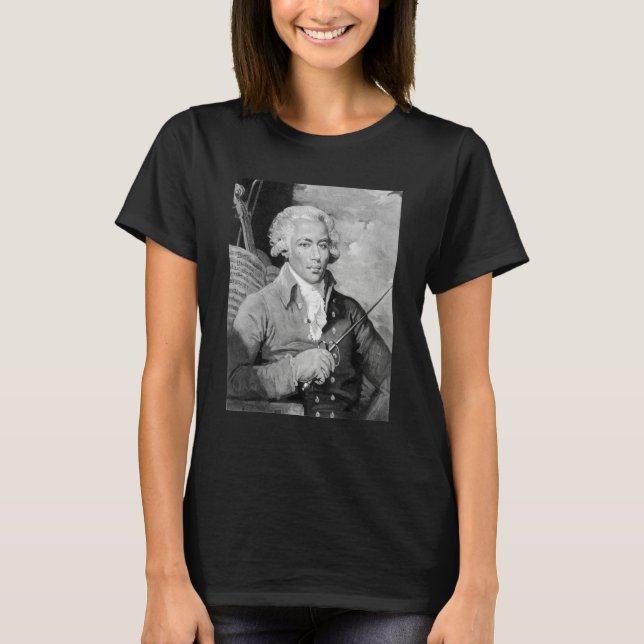 Joseph Boulogne  Music Composer & Fencer French Hi T-Shirt (Front)