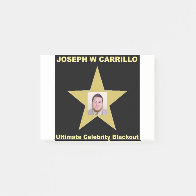 Joseph Carrillo - Ultimate Celebrity Blackout Post-it Notes (Front)