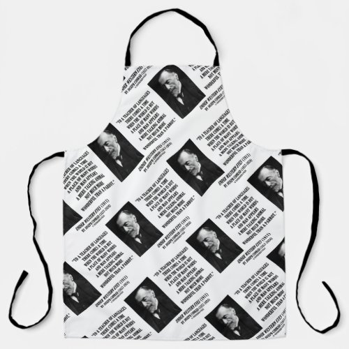 Joseph Conrad Teacher Of Languages Parrot Quote Apron