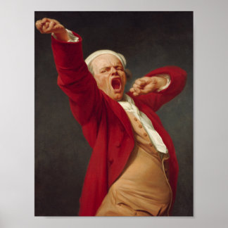 Joseph Ducreux Yawning Self Portrait Poster