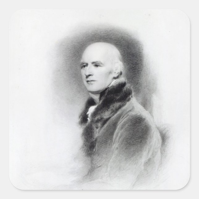 Joseph Farington, engraved by Richard Evans Square Sticker (Front)