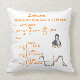 JOSEPH FOURIER AND FOURIER SERIES THROW PILLOW
