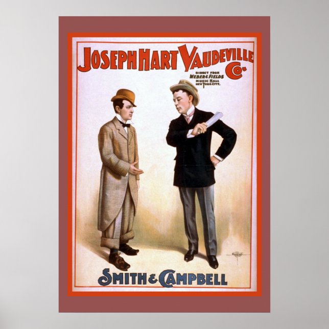 Joseph Hart Vaudeville Co Theater Poster (Front)