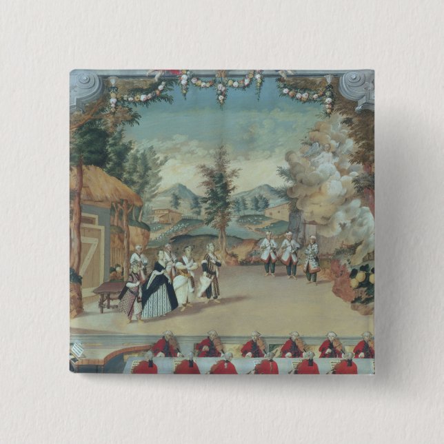 Joseph Haydn at first performance of his opera Pinback Button (Front)
