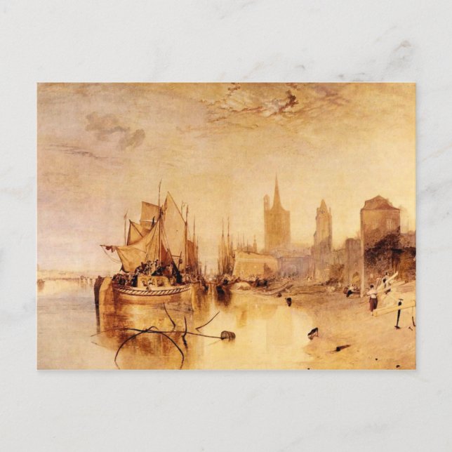 Joseph Mallord Turner - Arrival of boat Cologne Postcard (Front)