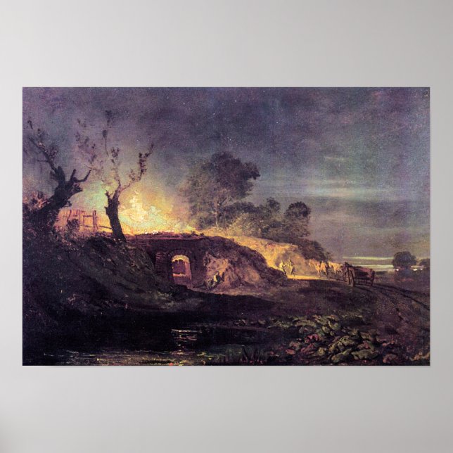 Joseph Mallord Turner - Coalbrookdale Poster (Front)