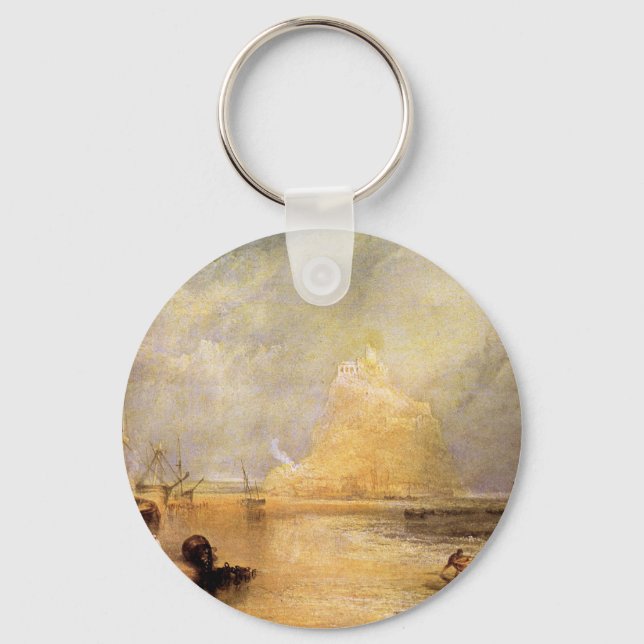 Joseph Mallord Turner - St Michaels Mount Cornwall Keychain (Front)