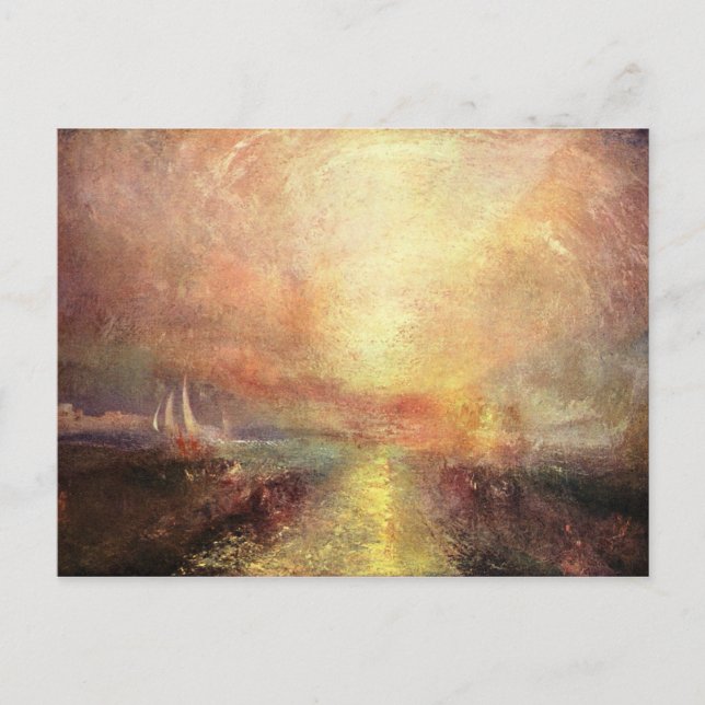 Joseph Mallord Turner - Yacht approaching the coas Postcard (Front)