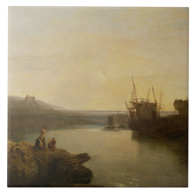 Joseph Mallord William Turner | Harlech Castle, fr Tile (Front)