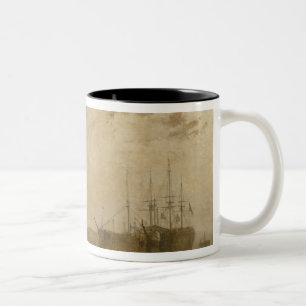 Joseph Mallord William Turner Hulks on the Tamar Two-Tone Coffee Mug