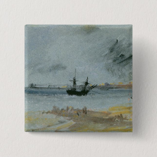Joseph Mallord William Turner | Ship Aground, Brig Button (Front)