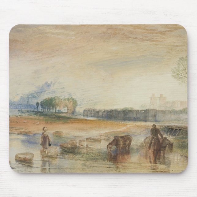 Joseph Mallord William Turner -Sunset and Moonrise Mouse Pad (Front)