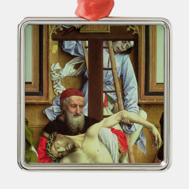Joseph of Arimathea Supporting the Dead Christ Metal Ornament (Front)