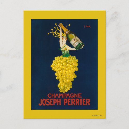 Joseph Perrier Champagne Promotional Poster Postcard