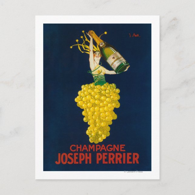 Joseph Perrier Champagne Promotional Poster Postcard (Front)