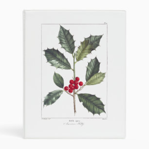 JOSEPH-PIERRE REDOUTÉ, AMERICAN HOLLY CHRISTMAS MINI BINDER