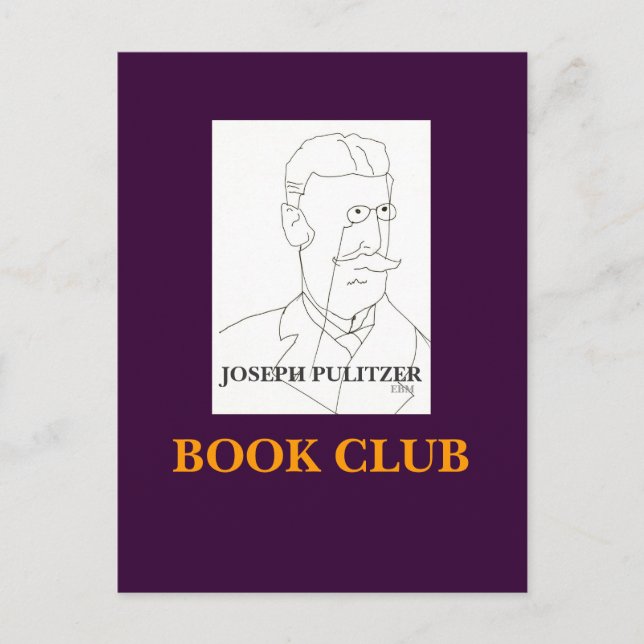 JOSEPH PULITZER, BOOK CLUB - POSTCARD (Front)