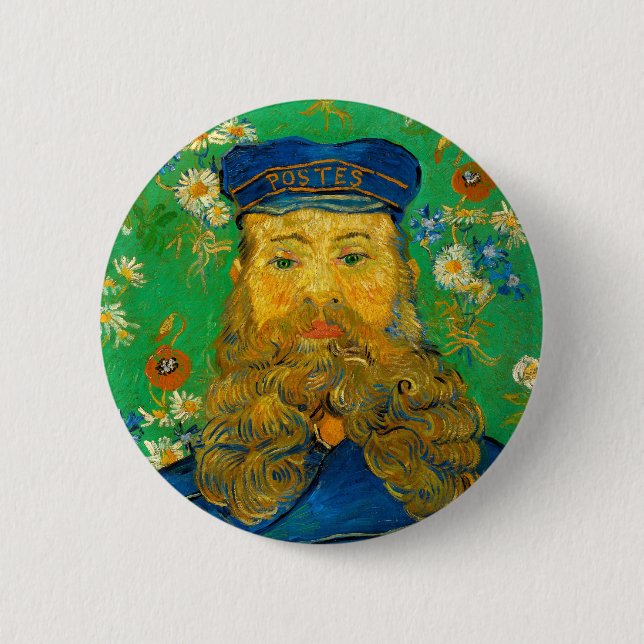 Joseph Roulin - Van Gogh - c1889 Button (Front)
