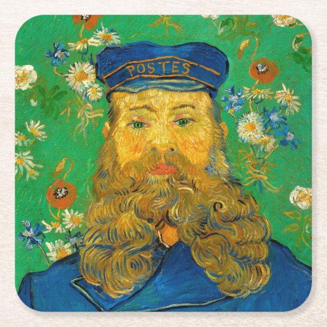 Joseph Roulin - Van Gogh - c1889 Square Paper Coaster (Front)