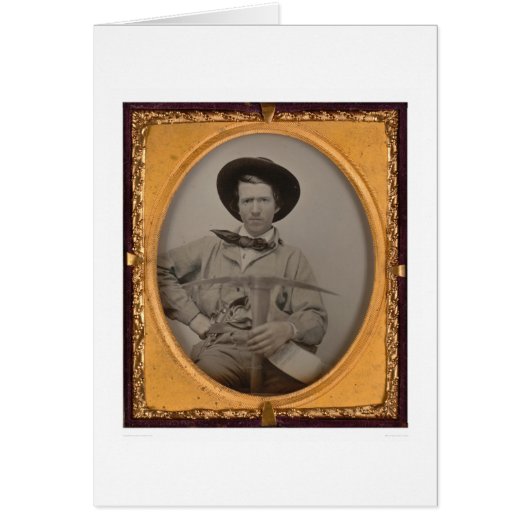 Joseph Sharp, with a pick axe, pan and gun (40010) Cards (Front)
