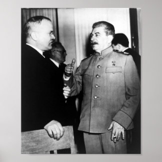 Joseph Stalin and Molotov - World War Two - 1945 Poster