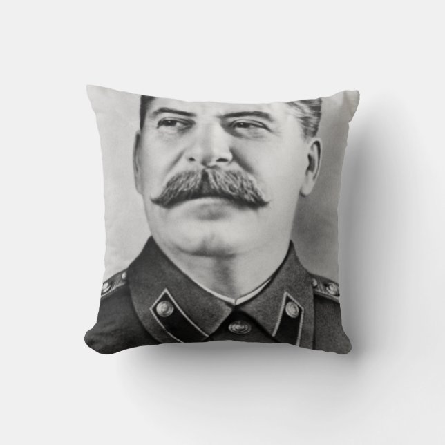 Joseph Stalin Photograph Throw Pillow (Front)
