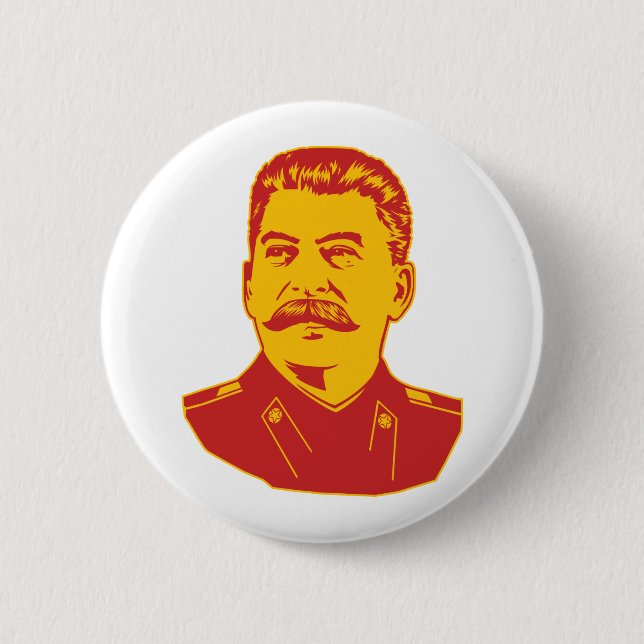 Joseph Stalin Portrait Button (Front)