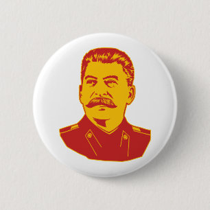 Joseph Stalin Portrait Button