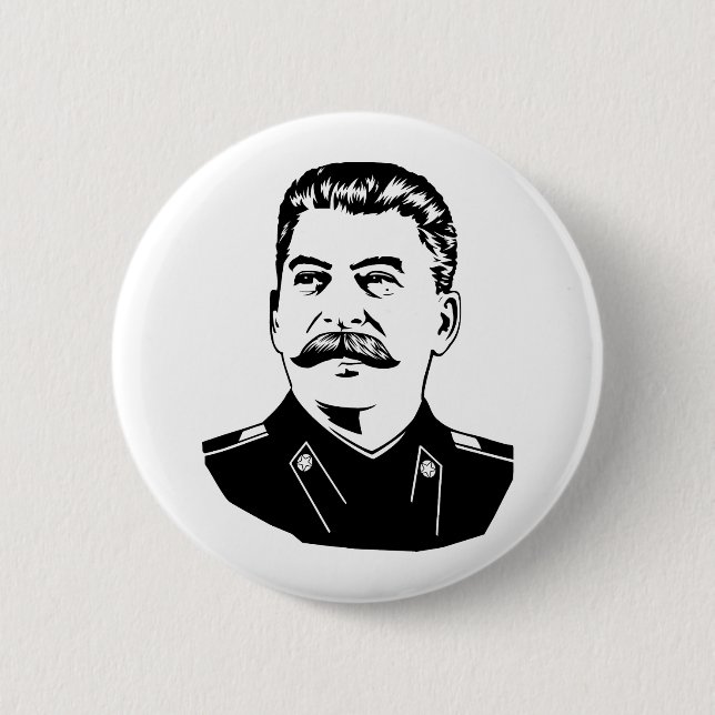 Joseph Stalin Portrait Button (Front)