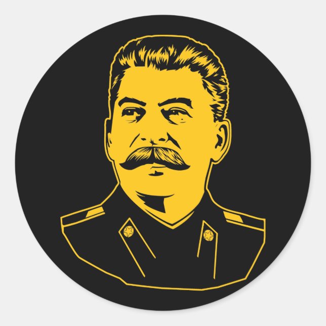 Joseph Stalin Portrait Classic Round Sticker (Front)