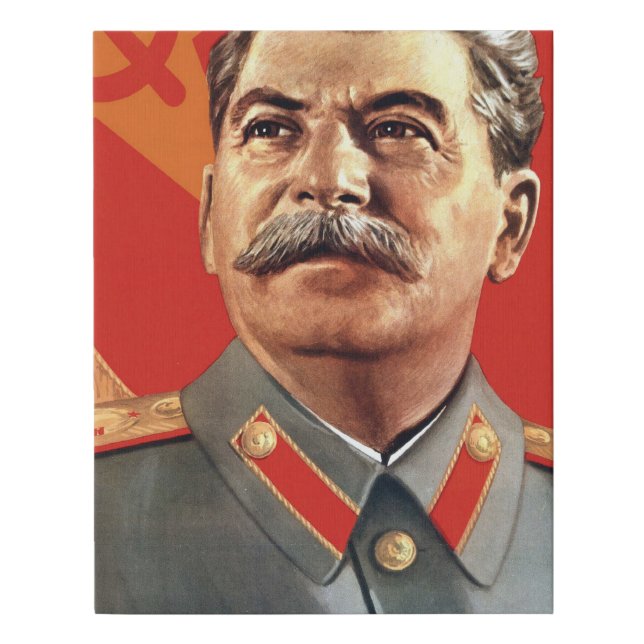 Joseph Stalin Portrait Faux Canvas Print (Front)