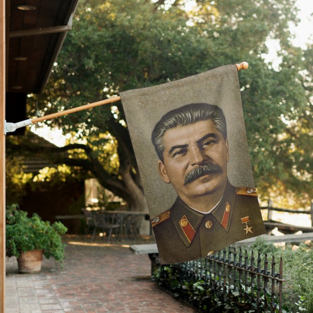 Joseph Stalin Portrait House Flag (In SItu)