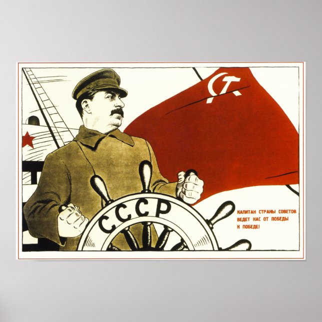 Joseph Stalin. Soviet Propoganda Poster (Front)