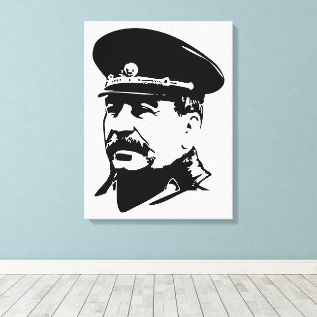 Joseph Stalin, USSR, CCCP, Soviet Union, Communism Canvas Print (Insitu(Wood Floor))