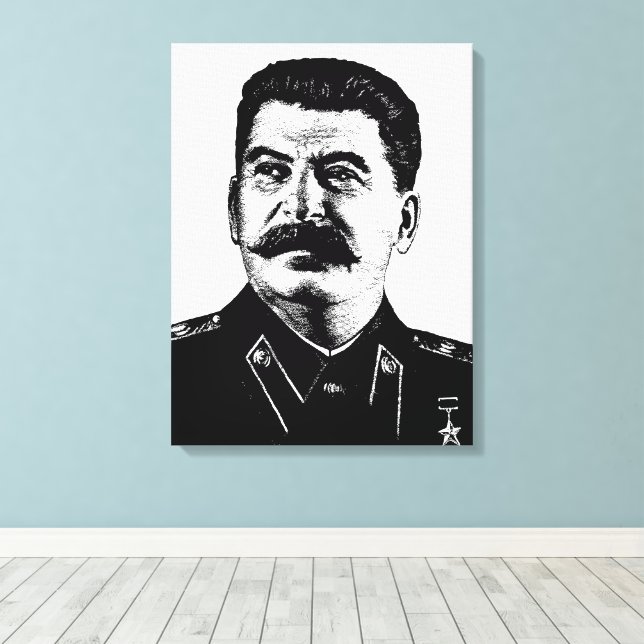 Joseph Stalin, USSR, CCCP, Soviet Union, Communism Canvas Print (Insitu(Wood Floor))