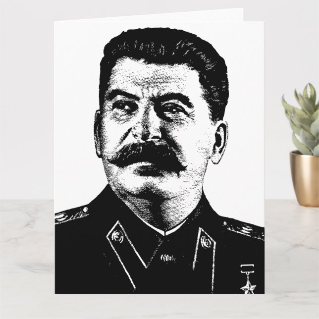Joseph Stalin, USSR, CCCP, Soviet Union, Communism Card (Small Plant)