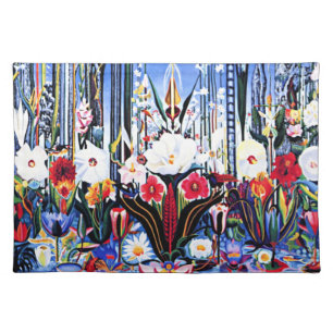 Joseph Stella artwork - Flowers, Italy Cloth Placemat