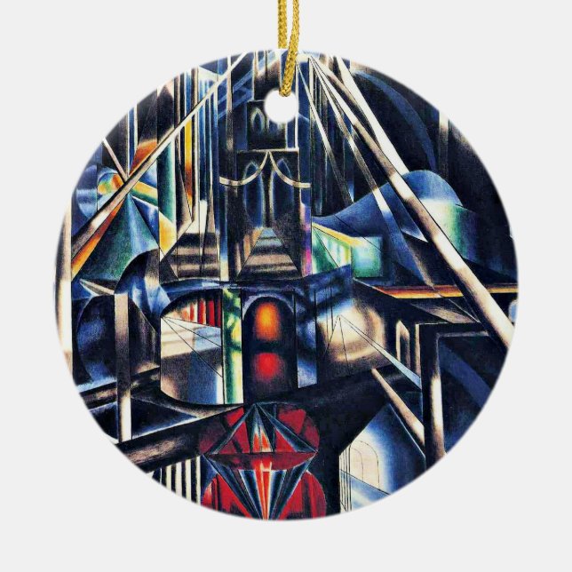 Joseph Stella - Old Brooklyn Bridge Ceramic Ornament (Front)