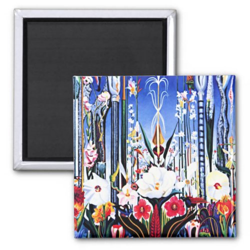 Joseph Stella painting Flowers Italy Magnet