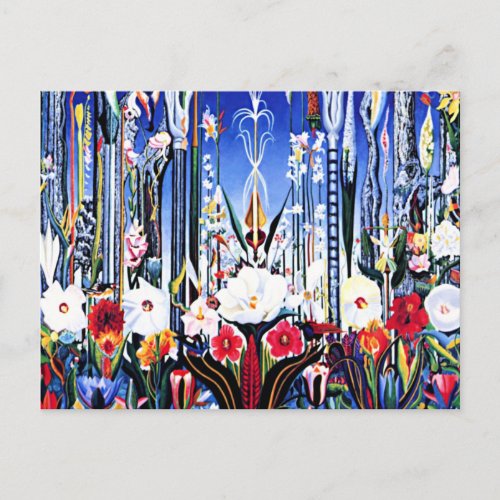 Joseph Stella painting Flowers Italy Postcard