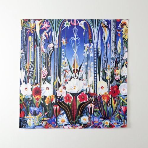 Joseph Stella painting Flowers Italy Tapestry