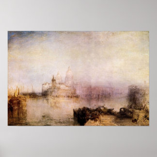 Joseph Turner - Dogana and Santa Maria in Venice Poster