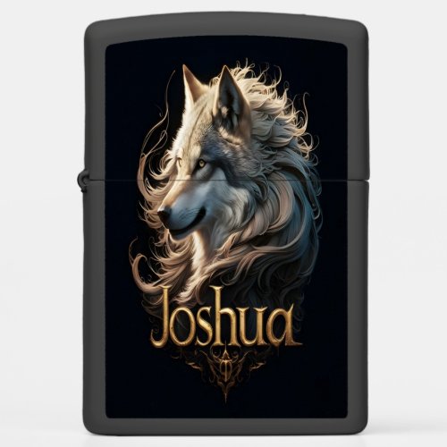 Joseph Wolf Howl Heartwood Sign Zippo Lighter